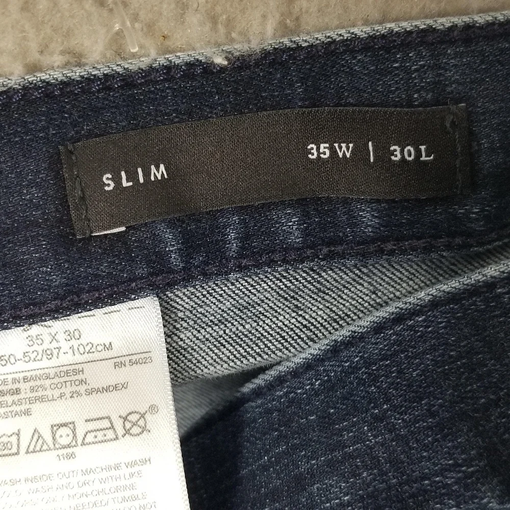 Banana Republic Slim Jeans Mens 35x30 Blue Medium Wash Stretch Denim Pants